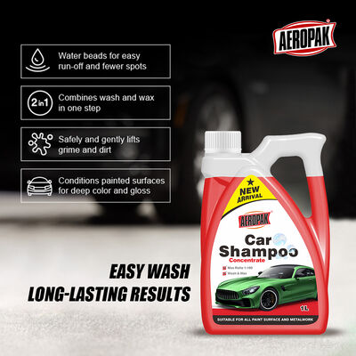 Aeropak 1000ml Lemon Scented High-foam Car Shampoo Plastic Bottle Vehicle Wash Cleaner