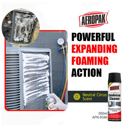 Aeropak 500ML Fast-Acting Aerosol Condenser Cleaner Foam-Type for All Condensers Removes Oil and Dirt