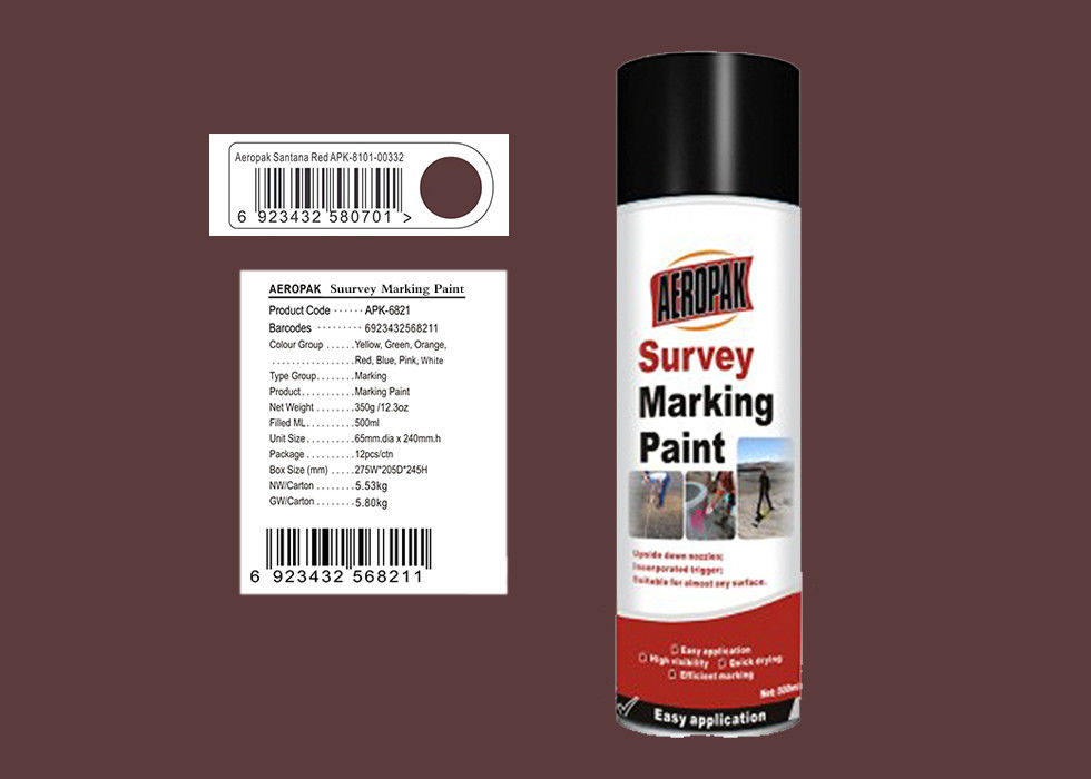 Santana Red Color Ground Marking Paint With REACH Certification APK-6211-9