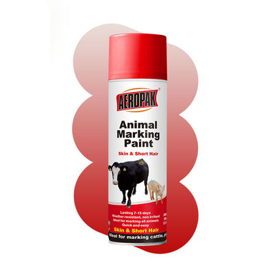 AEROPAK OEM Aerosol 500ml Wholesale Price Animal Marking Spray Paint με βάση το ακρυλικό με διαφορετικά χρώματα για δέρμα και κοντά μαλλιά
